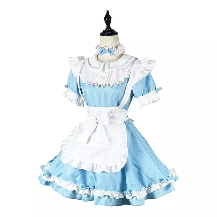 大きいサイズレディース鏡の国のメイド服ワンピ―ス (2L/3L/4L/5L/6L)/コスプレ/ハロウィン