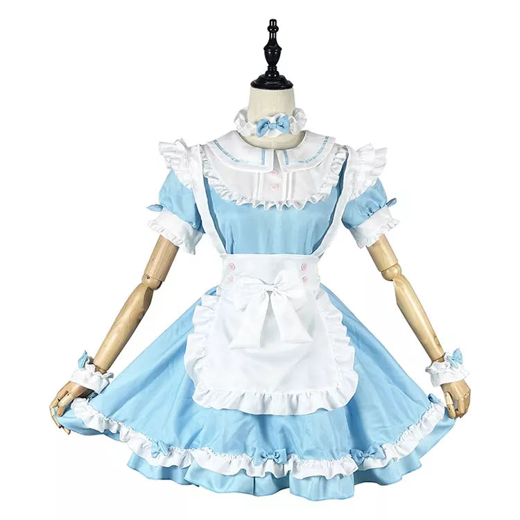 大きいサイズレディース鏡の国のメイド服ワンピ―ス (2L/3L/4L/5L/6L)/コスプレ/ハロウィン