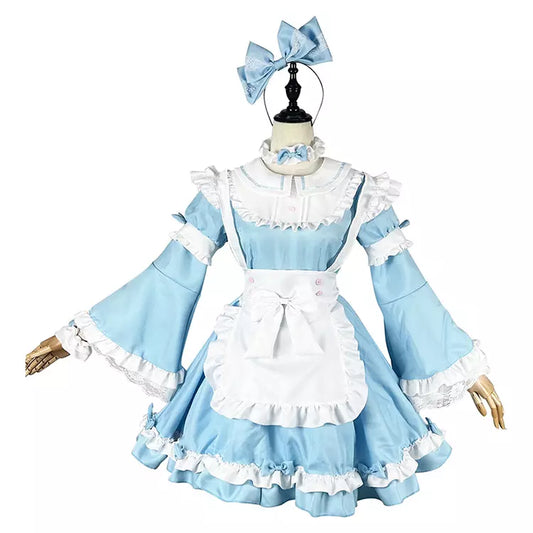 大きいサイズレディース鏡の国のメイド服ワンピ―ス (2L/3L/4L/5L/6L)/コスプレ/ハロウィン