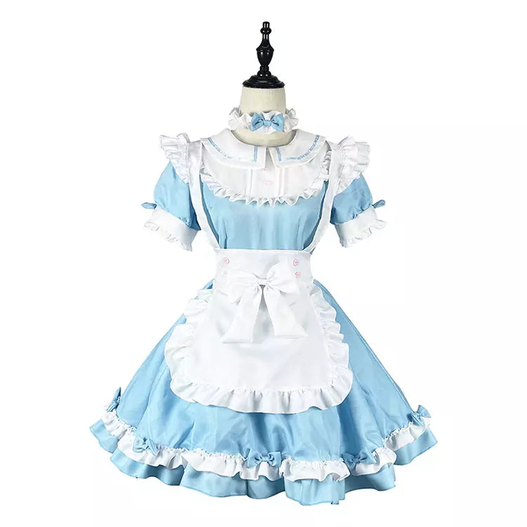 大きいサイズレディース鏡の国のメイド服ワンピ―ス (2L/3L/4L/5L/6L)/コスプレ/ハロウィン