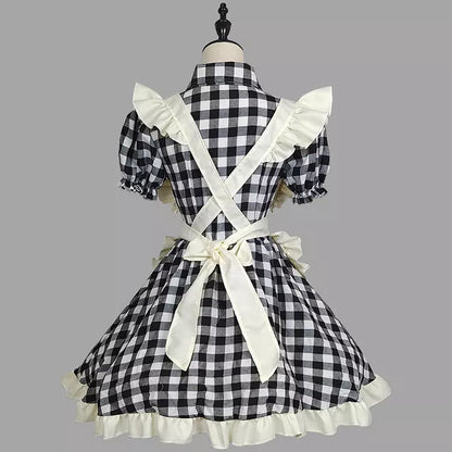 大きいサイズレディースダイナーメイド服ワンピ―ス (2L/3L/4L/5L/6L)/コスプレ/ハロウィン