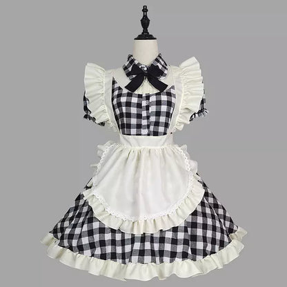 大きいサイズレディースダイナーメイド服ワンピ―ス (2L/3L/4L/5L/6L)/コスプレ/ハロウィン