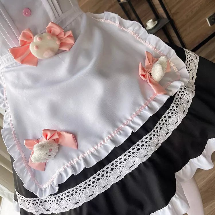 大きいサイズレディースパステルメイド服ワンピ―ス (2L/3L/4L/5L/11L)/コスプレ/ハロウィン