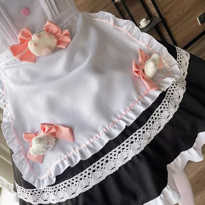 大きいサイズレディースパステルメイド服ワンピ―ス (2L/3L/4L/5L/11L)/コスプレ/ハロウィン