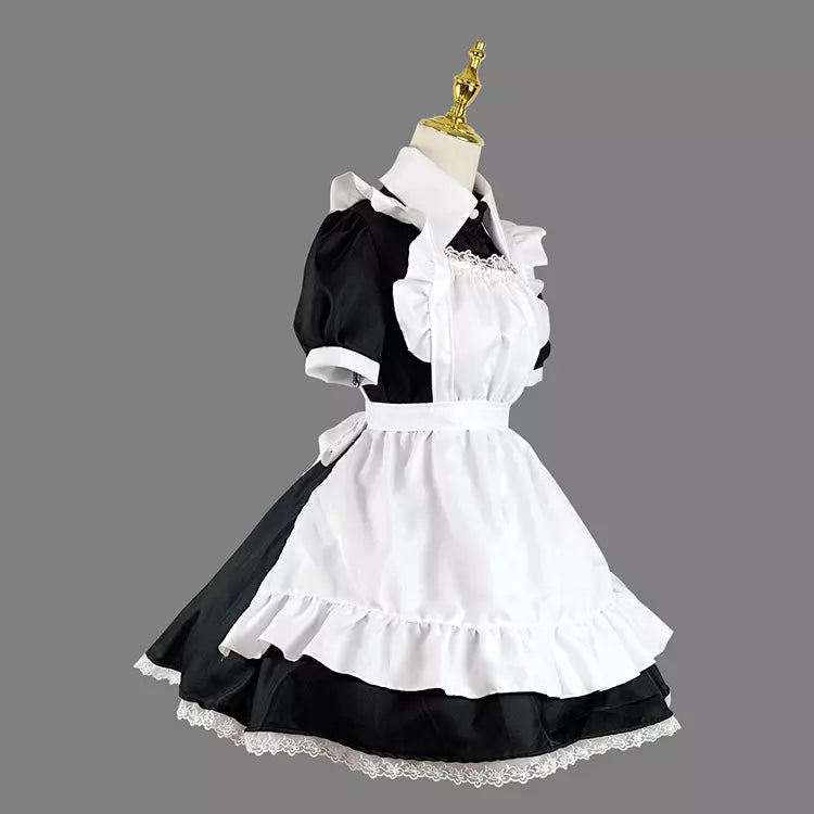 ミニフリルメイド服ワンピ―ス (2L/3L/4L/5L/6L)/コスプレ