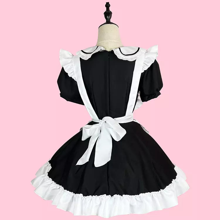 大きいサイズレディースお茶会メイド服ワンピ―ス (2L/3L/4L/5L/6L)/コスプレ/ハロウィン
