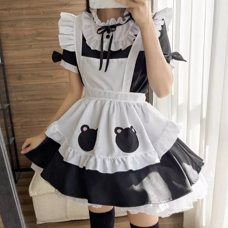 大きいサイズレディースラブリーベアメイド服ワンピ―ス (2L/3L/4L/5L/6L)/コスプレ/ハロウィン