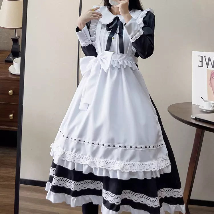 メイド服 リボン 可愛い 即日発送 お急ぎ lサイズ メイド服 リボン 可愛い 即日発送 お急ぎ lサイズの通販 by R's
