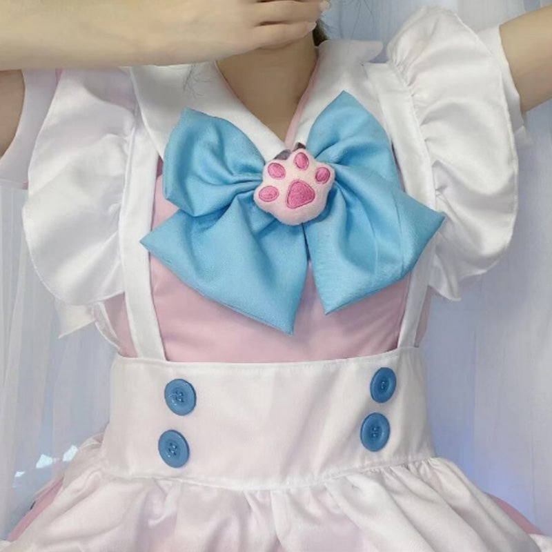 大きいサイズレディーストゥインクル肉球メイド服ワンピ―ス (2L/3L/4L/5L/6L)/大きいサイズ/コスプレ/ハロウィン