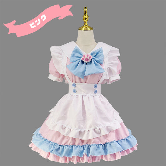 大きいサイズレディーストゥインクル肉球メイド服ワンピ―ス (2L/3L/4L/5L/6L)/大きいサイズ/コスプレ/ハロウィン