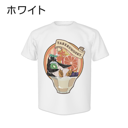 大きいサイズぽっちゃり≪受注生産≫アニマルTシャツペンギンさん/Taberunosky(タベルノスキー)オリジナルイラスト４L着用