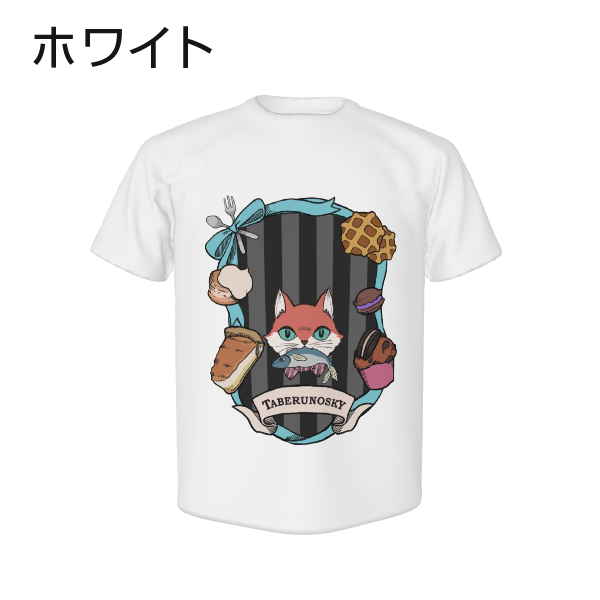 大きいサイズぽっちゃり≪受注生産≫Aアニマル（ネコさん）Tシャツ/Taberunosky(タベルノスキー)オリジナルイラスト４L着用