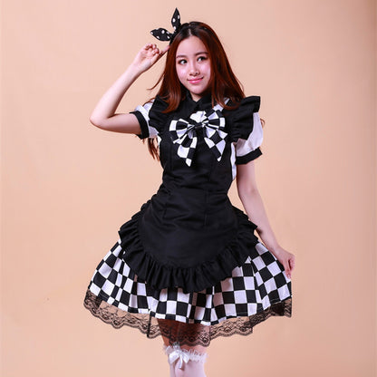 大きいサイズレディースクラシカルメイド服ワンピ―ス (M/L/2L/3L/4L/5L/6L)/大きいサイズ/コスプレ/ハロウィン