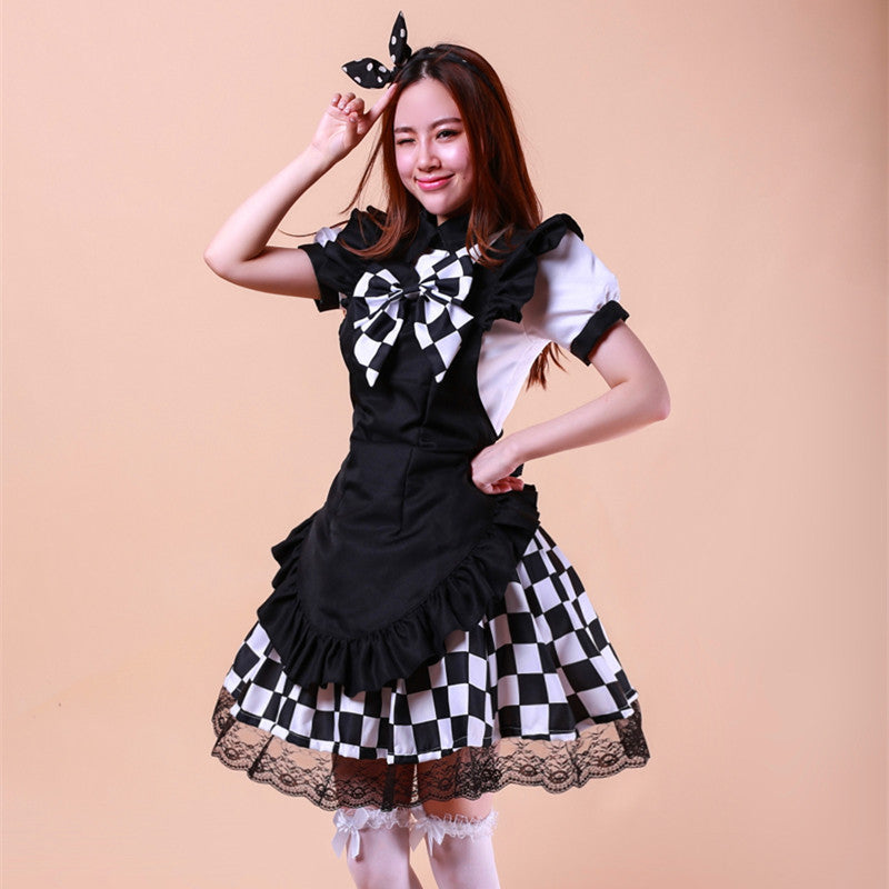 大きいサイズレディースクラシカルメイド服ワンピ―ス (M/L/2L/3L/4L/5L/6L)/大きいサイズ/コスプレ/ハロウィン