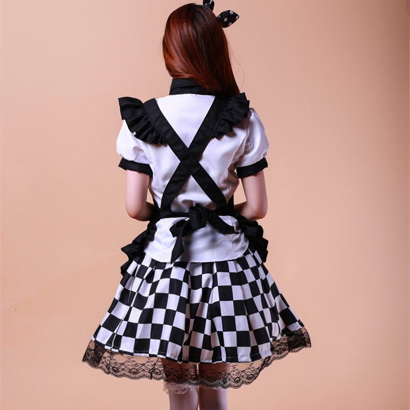 大きいサイズレディースクラシカルメイド服ワンピ―ス (M/L/2L/3L/4L/5L/6L)/大きいサイズ/コスプレ/ハロウィン