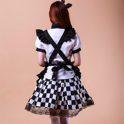 大きいサイズレディースクラシカルメイド服ワンピ―ス (M/L/2L/3L/4L/5L/6L)/大きいサイズ/コスプレ/ハロウィン