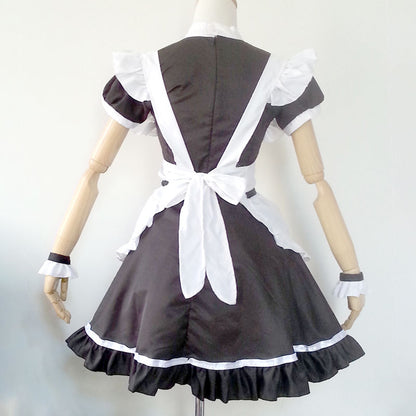 大きいサイズレディースネコミミシルエットメイド服ワンピ―ス (2L/3L/4L/5L/6L)/大きいサイズ/コスプレ/ハロウィン