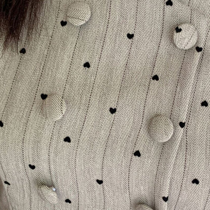Striped Heart Dot French Dress (LL/3L/4L/5L)
