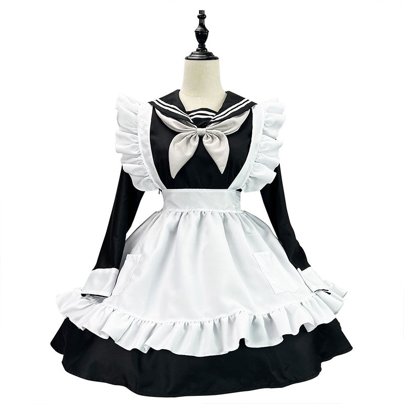 大きいサイズレディースセーラー風のメイドさん服 (2L/3L/4L/5L/6L)/コスプレ/ハロウィン