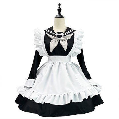 大きいサイズレディースセーラー風のメイドさん服 (2L/3L/4L/5L/6L)/コスプレ/ハロウィン