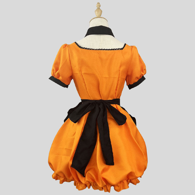 大きいサイズレディースマジックかぼちゃさんメイドワンピース (M/L/2L/3L/4L/5L/6L)/コスプレ/ハロウィン