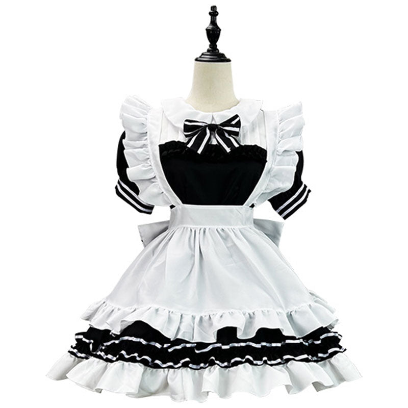 大きいサイズレディースモノクロロリータちゃんメイド (M/L/2L/3L/4L/5L/6L)/コスプレ/ハロウィン