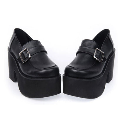 [Orders accepted up to 29cm] Classic buckle platform pumps / plus size shoes