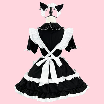 大きいサイズレディース猫耳リボンいっぱいにゃんメイド (M/L/2L/3L/4L/5L/6L)/コスプレ/ハロウィン