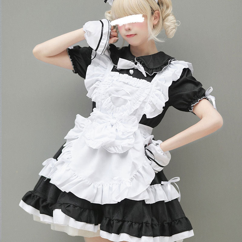 大きいサイズレディース猫耳リボンいっぱいにゃんメイド (M/L/2L/3L/4L/5L/6L)/コスプレ/ハロウィン