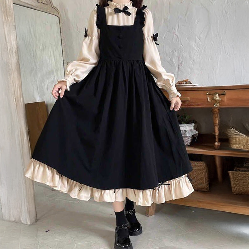 大きいサイズ レディース ナイトメモワール・リボンレイヤードワンピースセット(L/LL/3L/4L/5L)