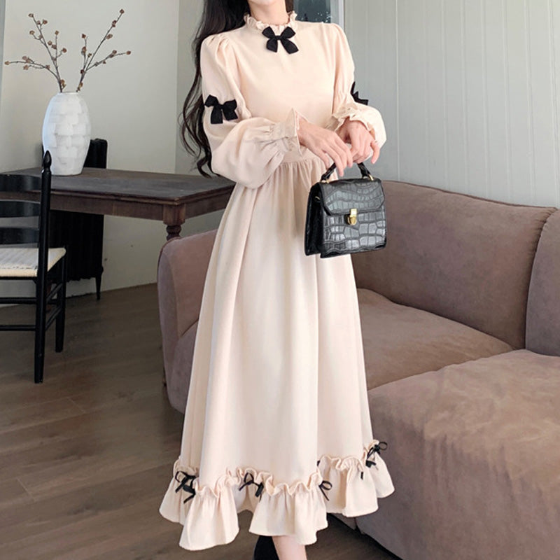 大きいサイズ レディース ナイトメモワール・リボンレイヤードワンピースセット(L/LL/3L/4L/5L)