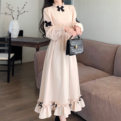 ナイトメモワール・リボンレイヤードワンピースセット(L/LL/3L/4L/5L)