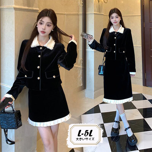 【選べる丈】気品を纏う日のレディセットアップ(L/LL/3L/4L/5L)