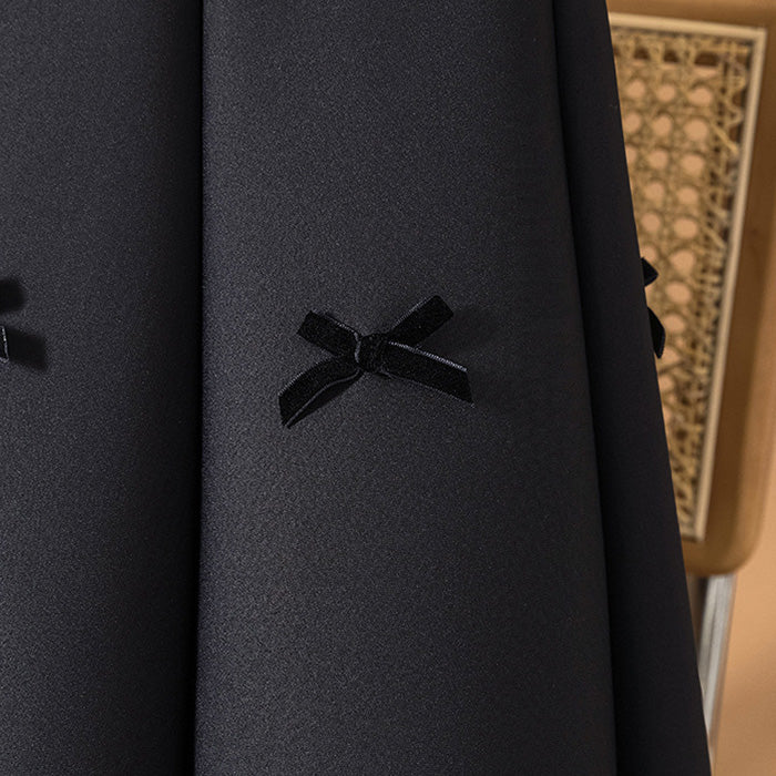 大きいサイズ レディース クラシックラインのリボンロングスカート(L/LL/3L/4L/5L)