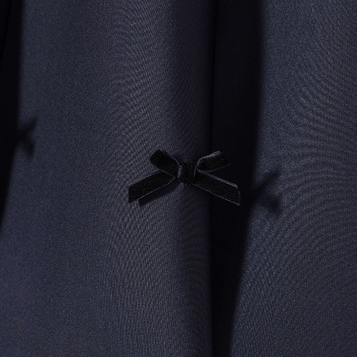 大きいサイズ レディース クラシックラインのリボンロングスカート(L/LL/3L/4L/5L)