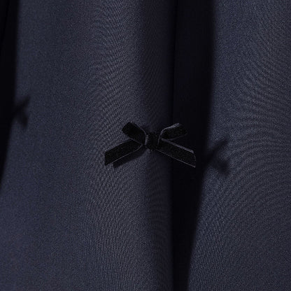 クラシックラインのリボンロングスカート(L/LL/3L/4L/5L)