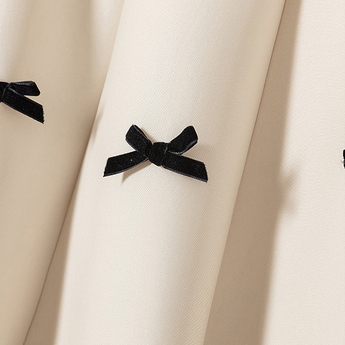 大きいサイズ レディース クラシックラインのリボンロングスカート(L/LL/3L/4L/5L)