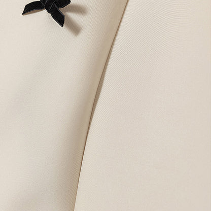 クラシックラインのリボンロングスカート(L/LL/3L/4L/5L)