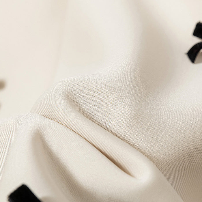 大きいサイズ レディース クラシックラインのリボンロングスカート(L/LL/3L/4L/5L)