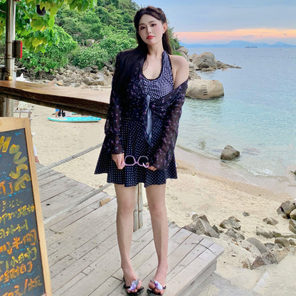 ドットミスト・シアーフラワーカーデ水着(LL/3L/4L/5L/6L/7L)