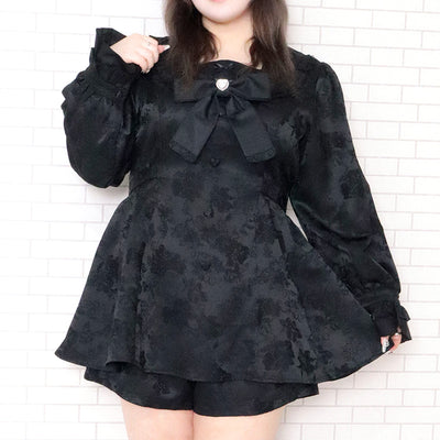 サテンジャガードの悪魔ちゃんのセットアップ(3L/4L/5L/6L)/Taberunosky（タベルノスキー）