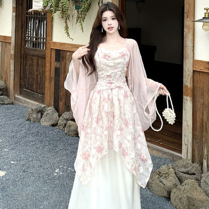 Rose Fleur Flowy Camisole Dress Set (L/LL/3L/4L/5L)