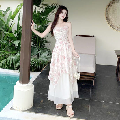 Rose Fleur Flowy Camisole Dress Set (L/LL/3L/4L/5L)