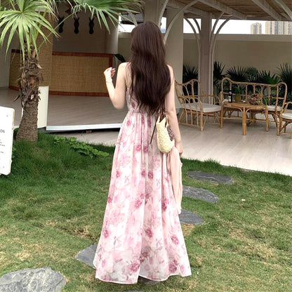 花霞ロングロマンティックアンサンブルワンピースセット(L/LL/3L/4L/5L)