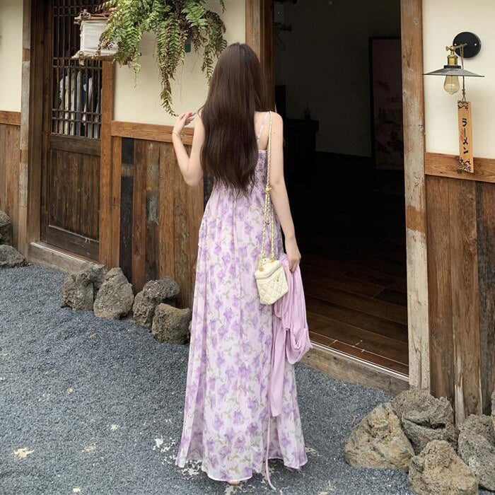 大きいサイズ レディース 花霞ロングロマンティックアンサンブルワンピースセット(L/LL/3L/4L/5L)