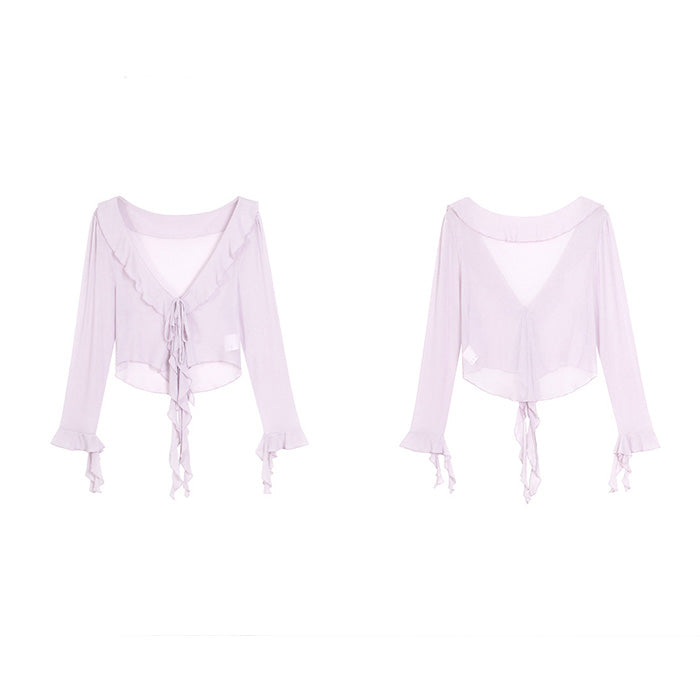 大きいサイズ レディース 月花しずくのシフォンキャミワンピースセットアップ(LL/3L/4L/5L/6L)