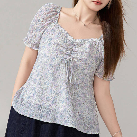小花のふわり風ブラウス(LL/3L/4L/5L/6L)