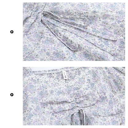 Small Floral Fluffy Wind Blouse (US 14/16/18/20/22)