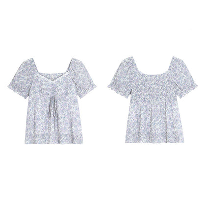 Small Floral Fluffy Wind Blouse (US 14/16/18/20/22)