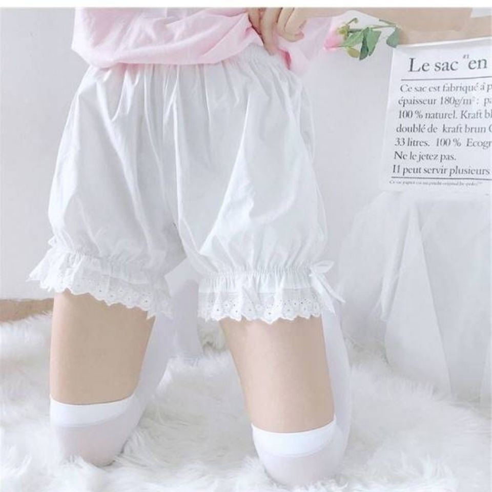 Embroidered lace hem, visible petticoat pants, chafing prevention (2L/3L/4L/5L) / Plus size innerwear